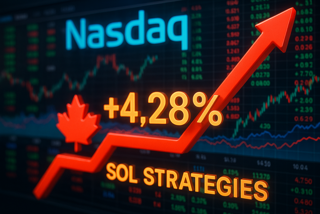 Canada’s Sol Strategies Eyes Nasdaq Listing After SEC Filing, Stock Jumps 4.4%