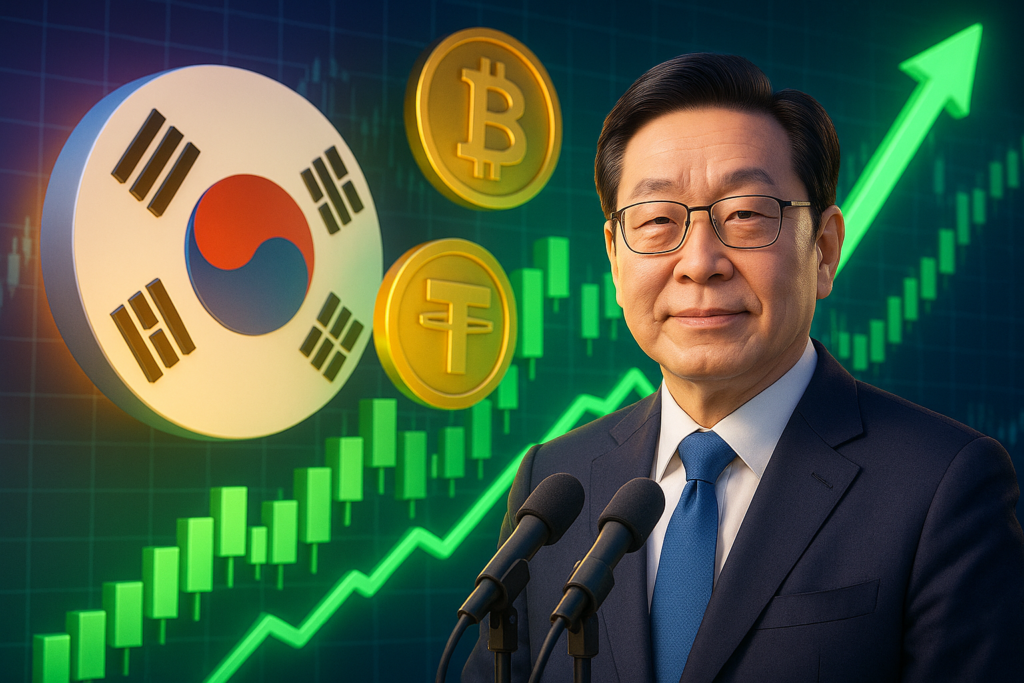Korean Stocks Surge on President Lee’s Crypto Stablecoin Pledge