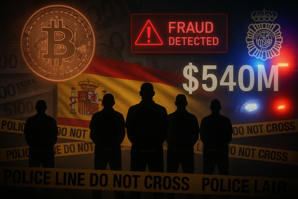 Spanish Police Arrest Five in $540M International Crypto Fraud Scheme