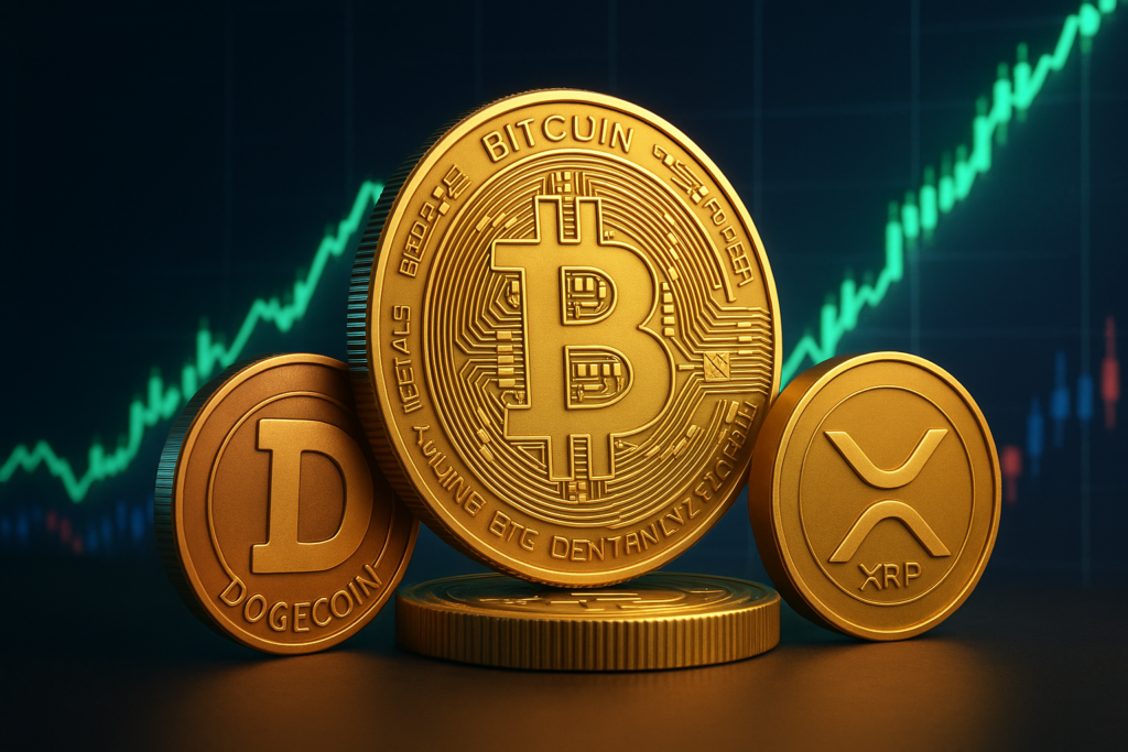 Bitcoin, Dogecoin, and XRP Surge as Trade Deal Optimism Builds Ahead of Tariff Deadline