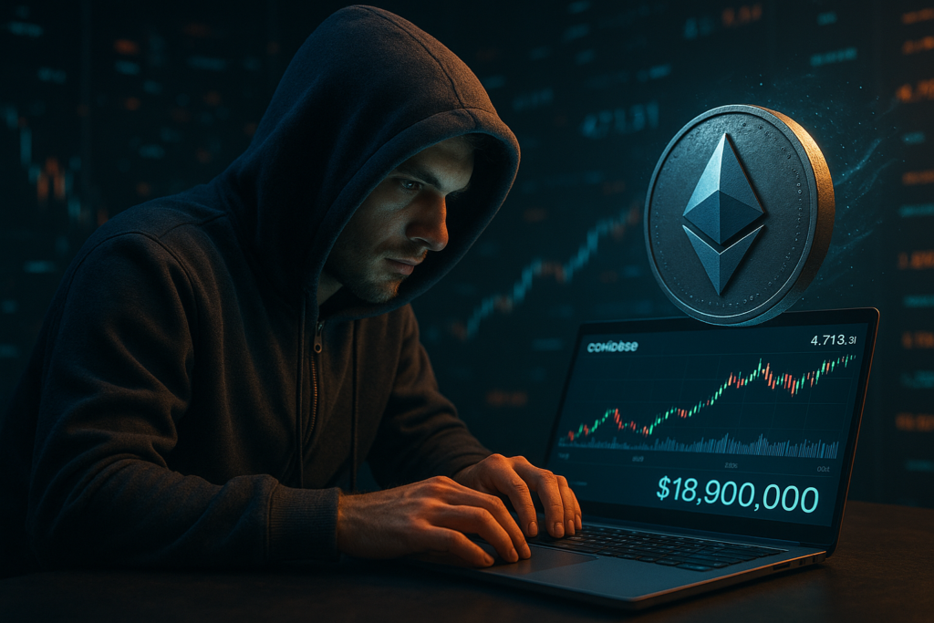 $300M Coinbase Hacker Buys $18.9M in Ether as ETH Breaks Above $4,700