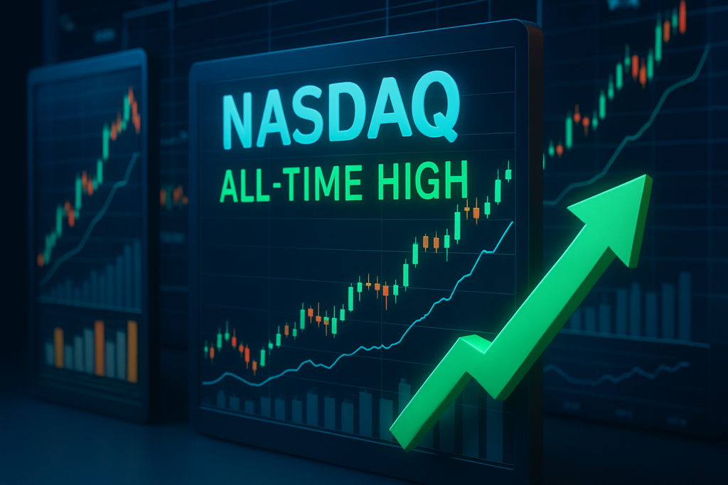 Nasdaq Hits All-Time High as Tech Stocks Lead Market Rally