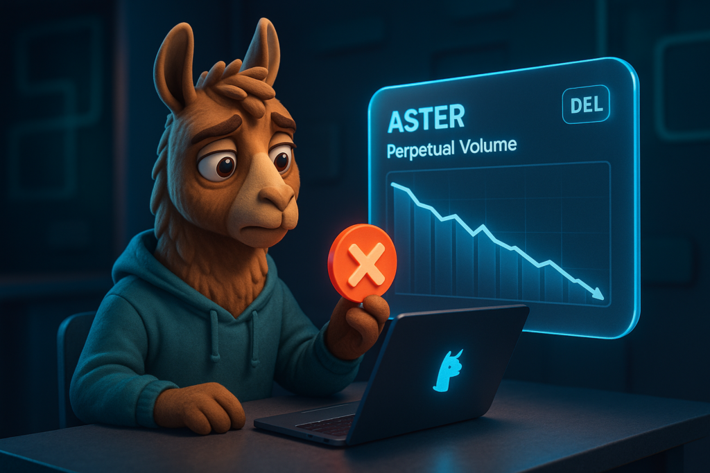 DeFiLlama Delists Aster Perpetual Volume Data Over Integrity Concerns