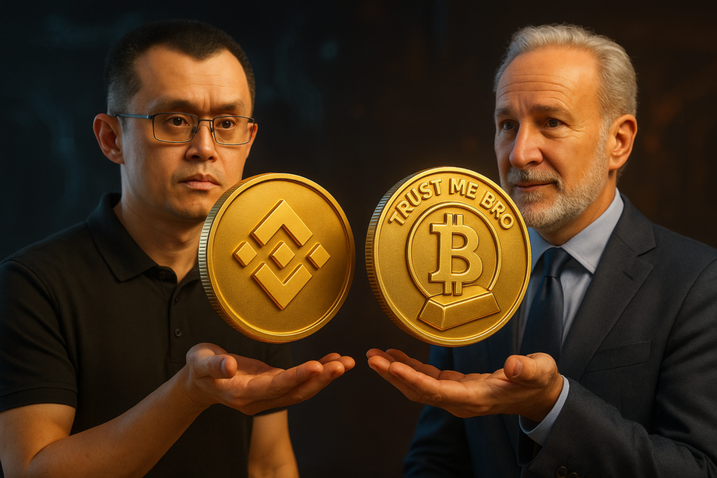 CZ Dismisses Peter Schiff’s Tokenized Gold as a ‘Trust Me Bro’ Asset