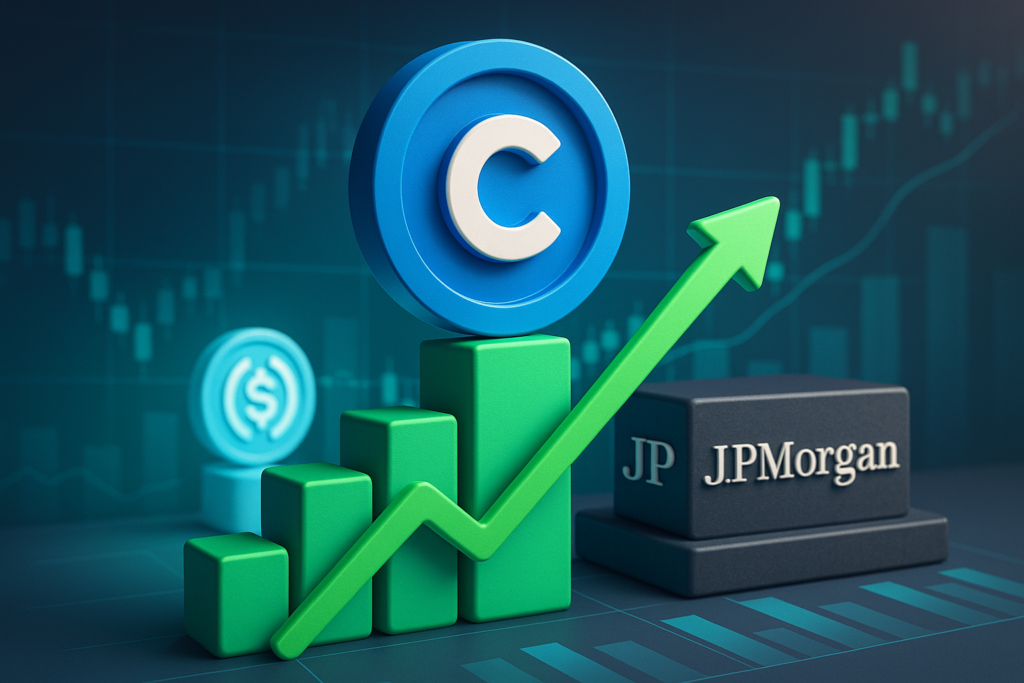 Coinbase Stock Soars After JPMorgan Upgrade on Base and USDC Potential