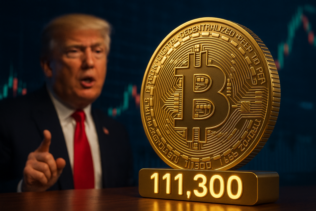 Bitcoin Surges Above $111,300 as Trump Hints at Imminent China Trade Deal