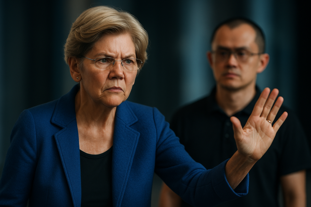 Elizabeth Warren Rejects CZ Defamation Threat, Calls It “Without Merit”