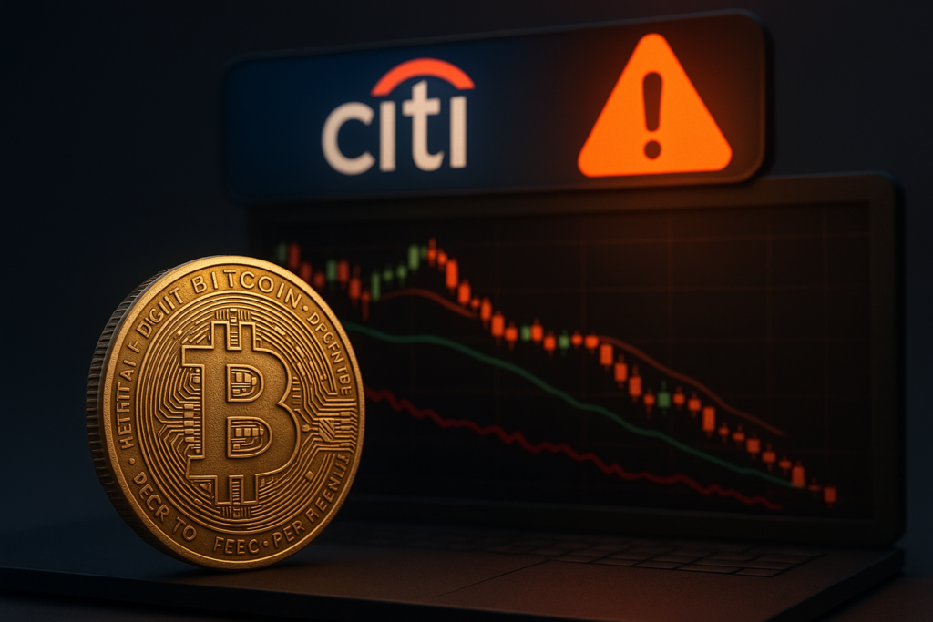 Citi Warns Bitcoin Weakness Could Signal Stock Market Strain — But Liquidity May Soon Improve
