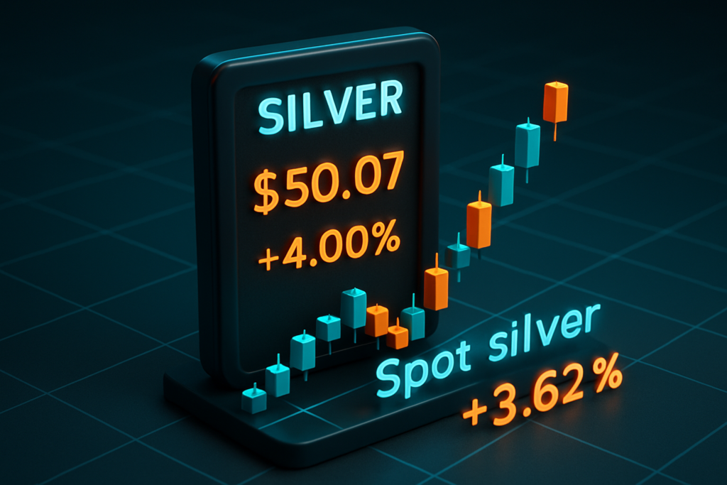 Silver Prices Rally 4% to $50 as Bulls Regain Control Amid Technical Breakout